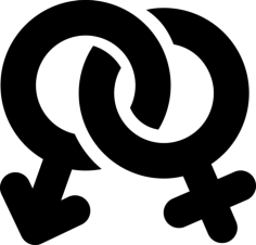 Male And Female Line Tracing Svg Vector, Free Vectors File